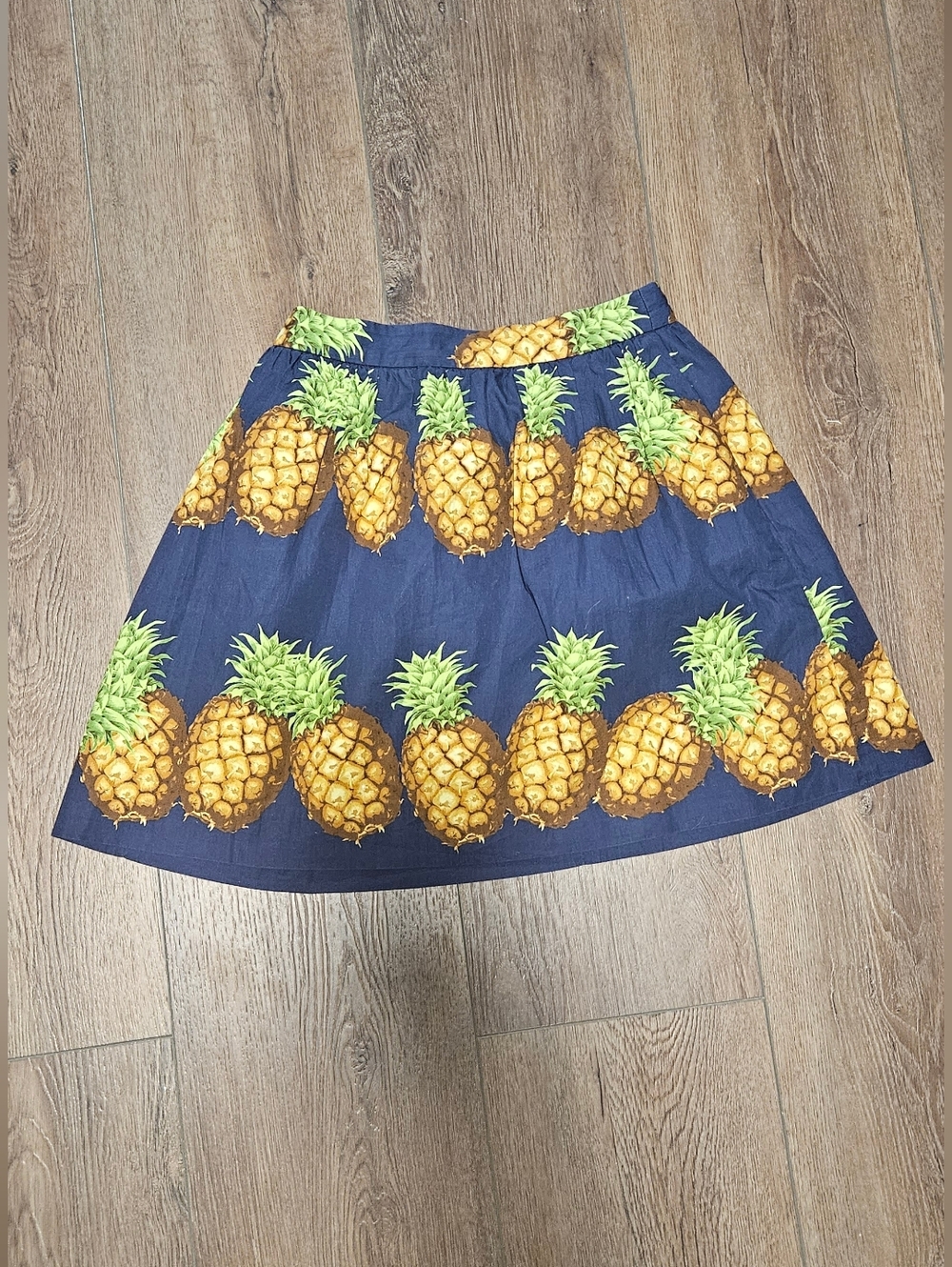 Navy J. Crew Pineapple Skirt